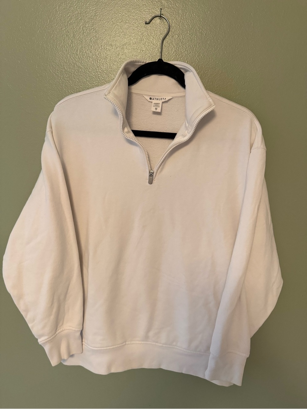 Athleta Forever Fleece Quarter-Zip Sweatshirt - Oversized XS